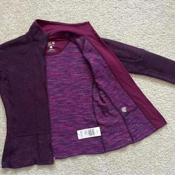 Mountain Hardwear Sarafin Cardigan Full Zip Sweater Women Sm Wool Blend Purple - Picture 10 of 16